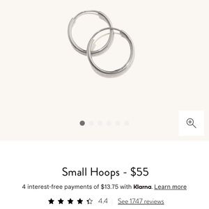 Mejuri small white gold hoops